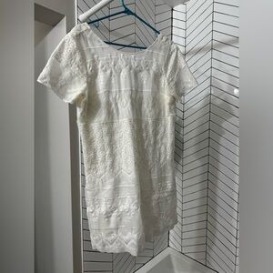 Abercrombie white dress with beautiful stitching and detail.